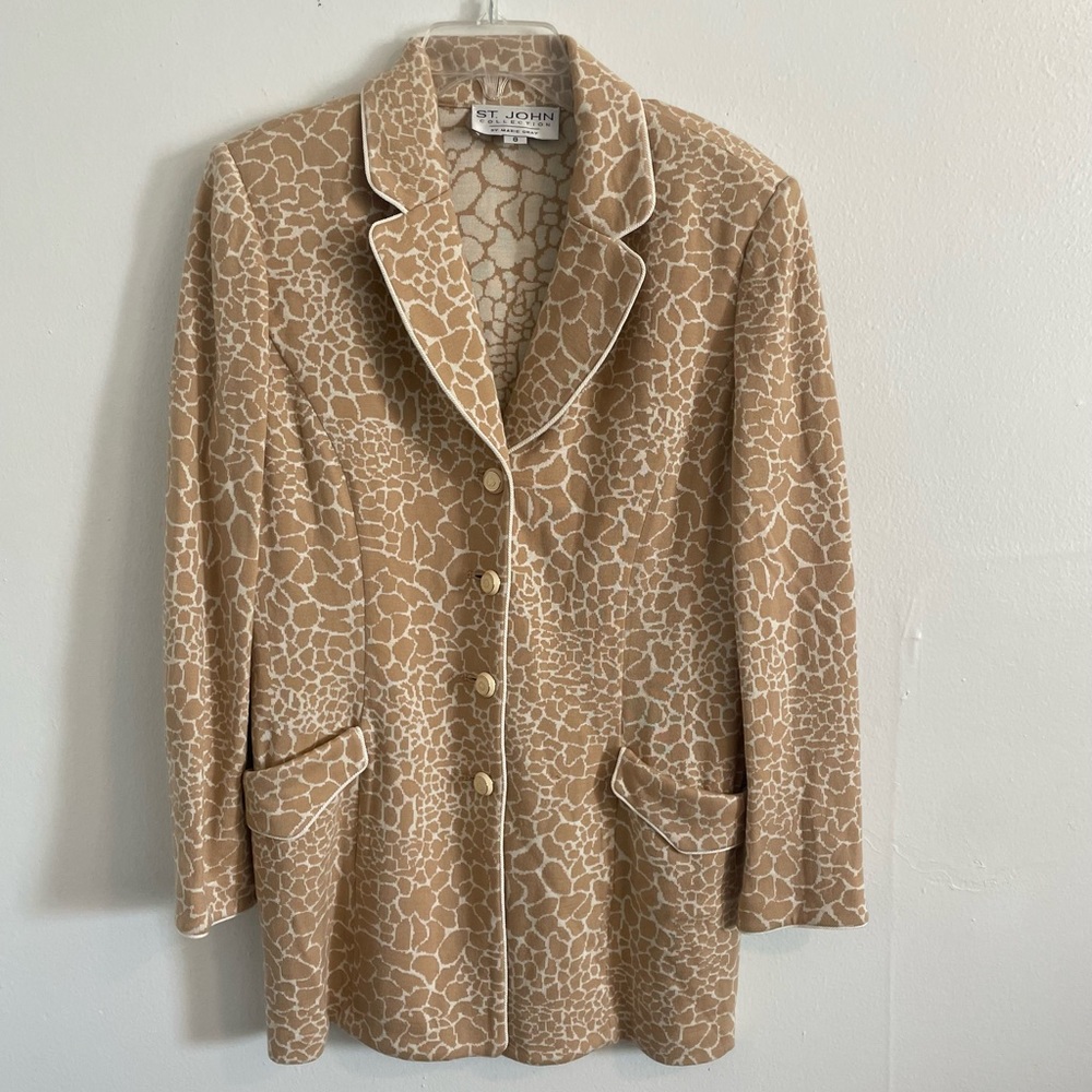 ST. JOHN COLLECTION TWEED PATTERN COAT